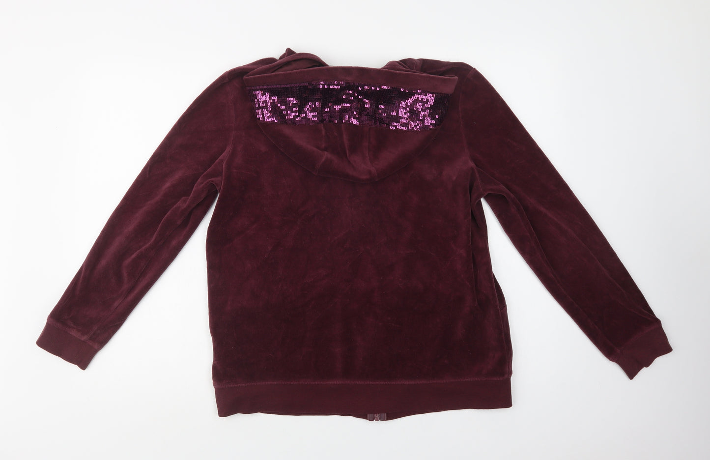 ESMARA Womens Purple  Cotton Full Zip Hoodie Size 18  Zip
