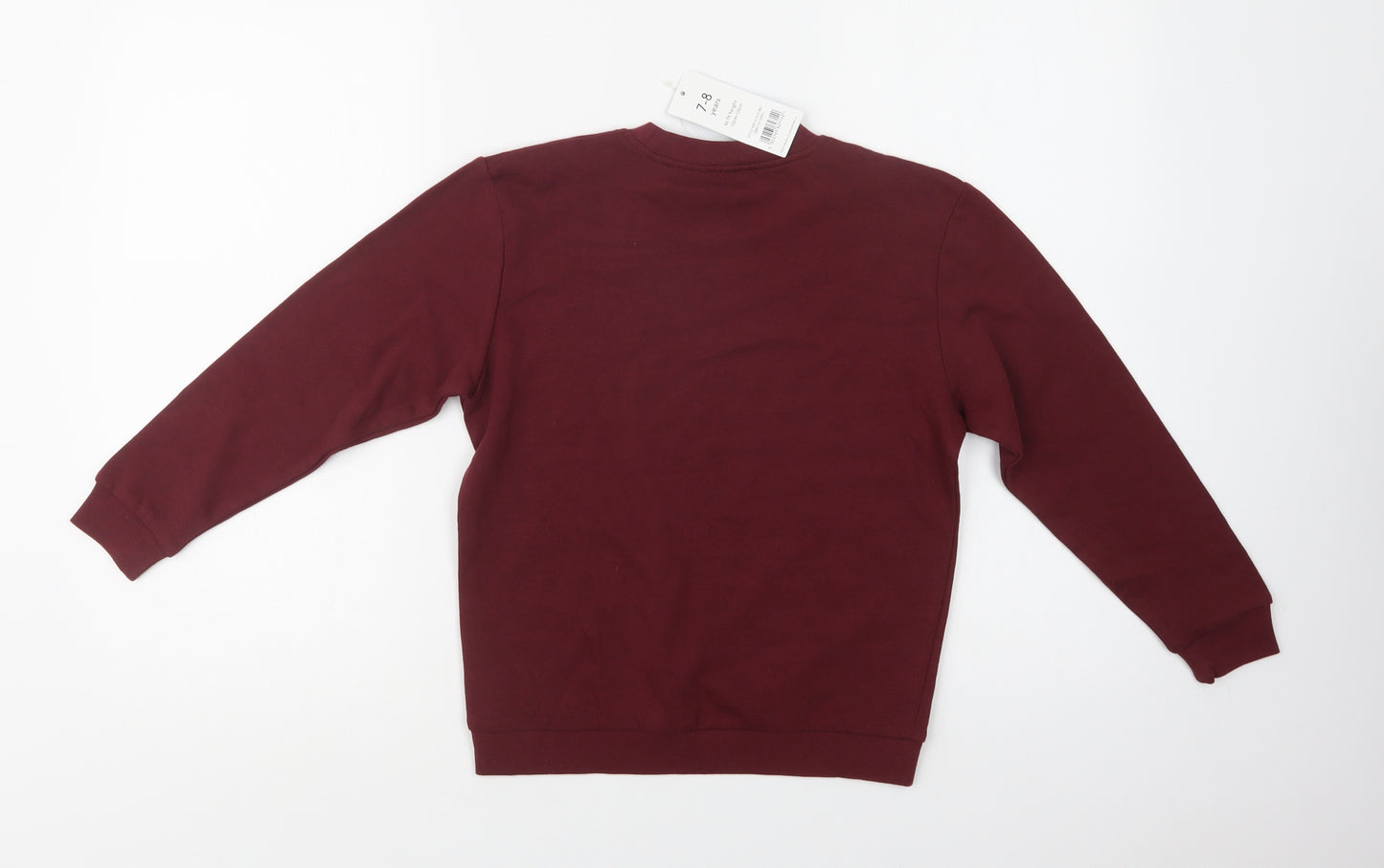 George Boys Purple  Cotton Pullover Sweatshirt Size 7-8 Years   - School Wear