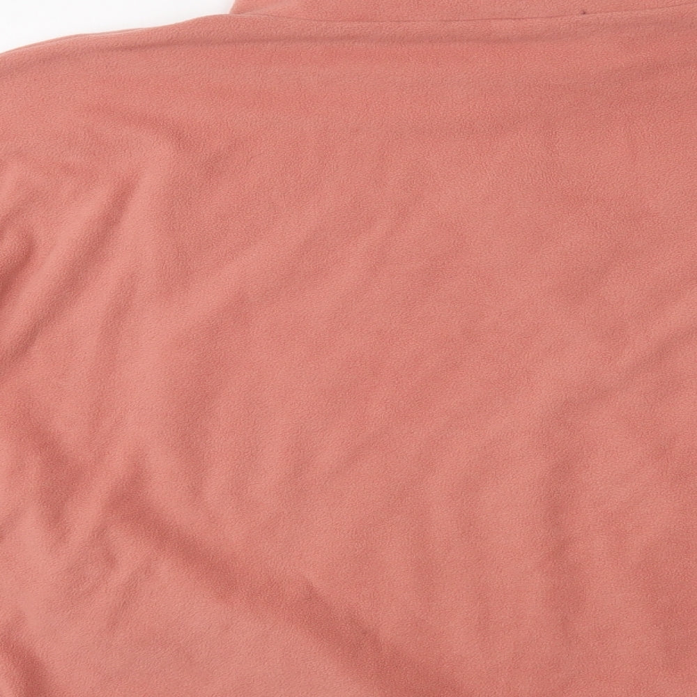 F&F Womens Pink  Polyester Henley Sweatshirt Size M  Zip