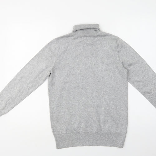 Dorothy Perkins Womens Silver Roll Neck  Viscose Pullover Jumper Size 10
