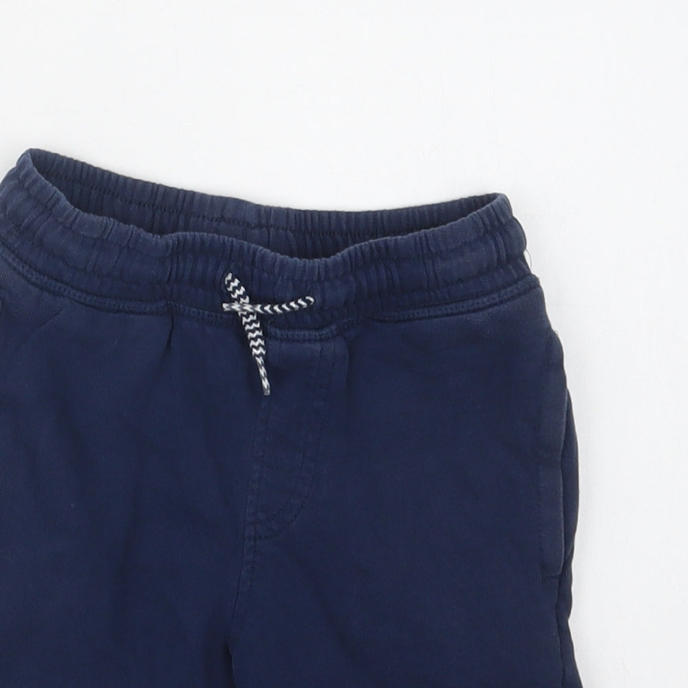Urban Rascals Boys Blue  Cotton Sweat Shorts Size 5-6 Years  Regular Drawstring