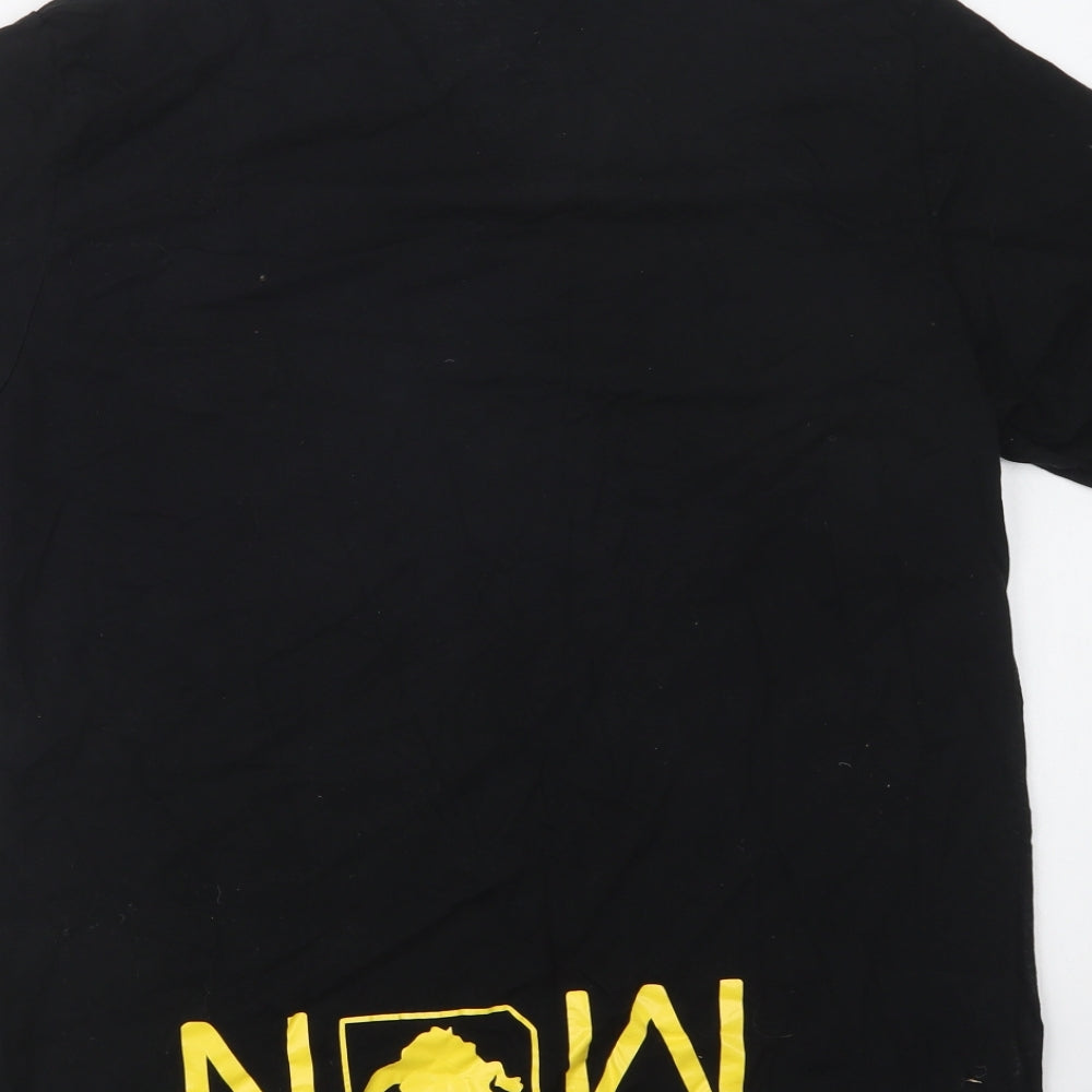 Matalan Womens Black  Cotton Basic T-Shirt Size XL Crew Neck - Christmas