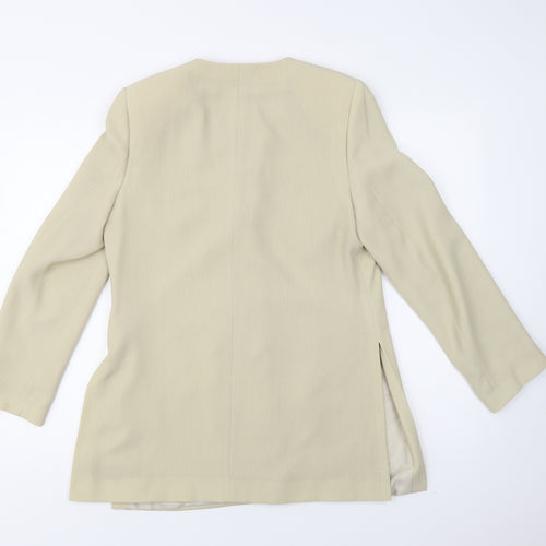 M&S Womens Beige   Jacket Blazer Size 12  Button
