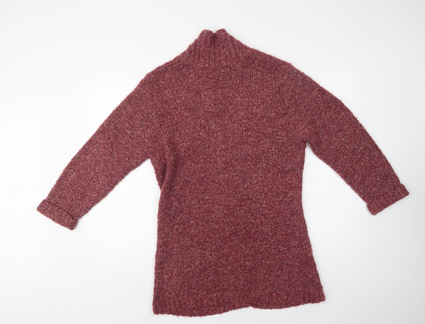 Damart Womens Red Collared  Acrylic Cardigan Jumper Size M