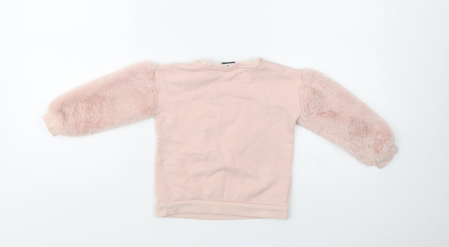 George Girls Pink  Cotton Pullover Sweatshirt Size 3-4 Years   - Disney