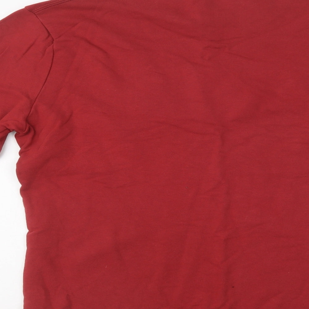 Avid Mens Red  Cotton Pullover Sweatshirt Size M