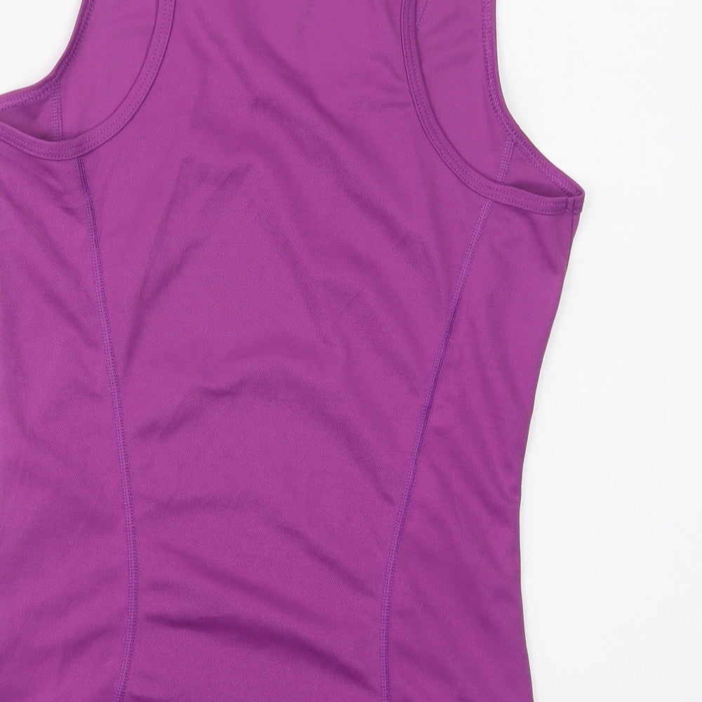 Mountain Warehouse Womens Purple  Polyester Basic Tank Size 10 Scoop Neck