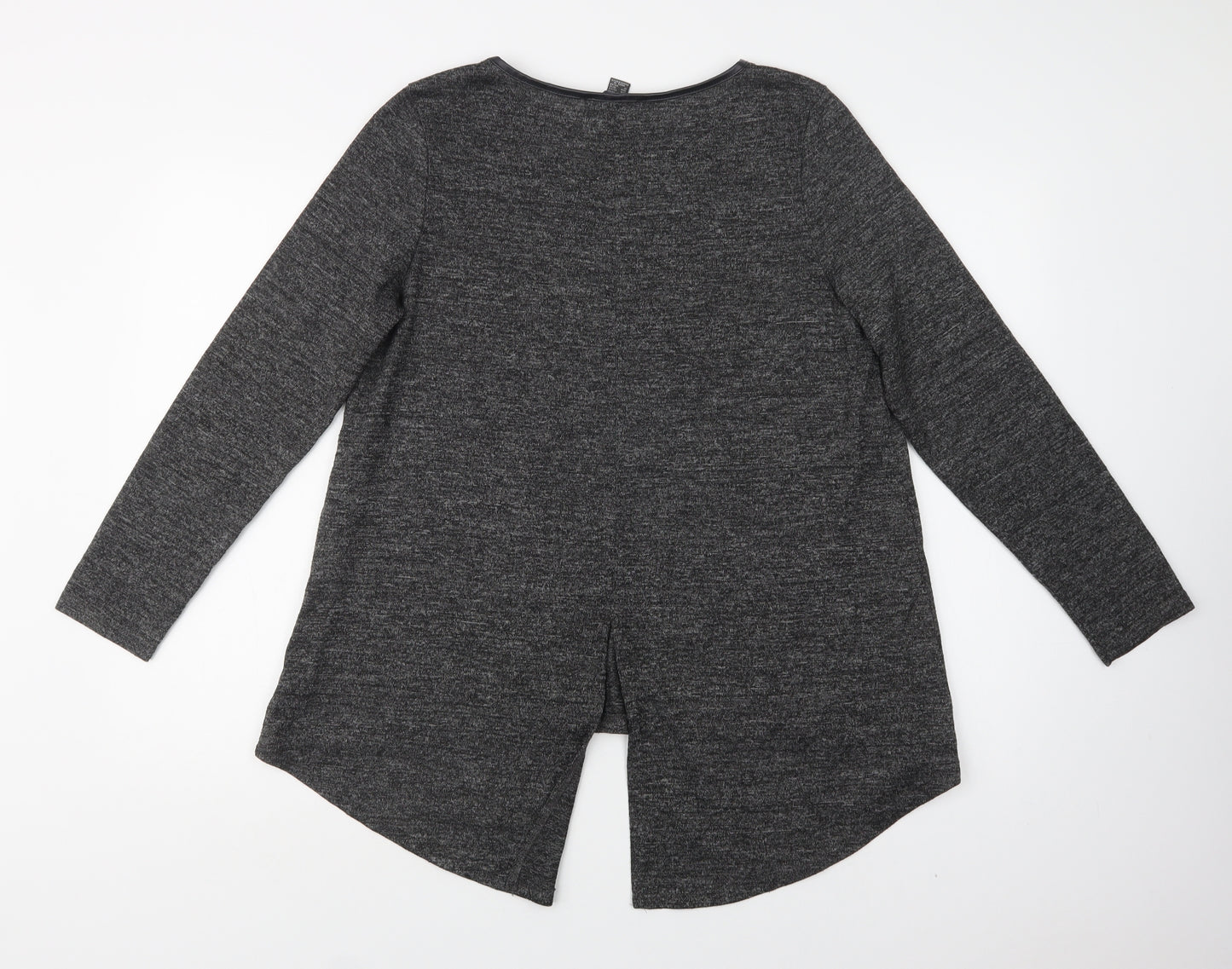 Primark Womens Grey  Polyester Basic Blouse Size L Crew Neck