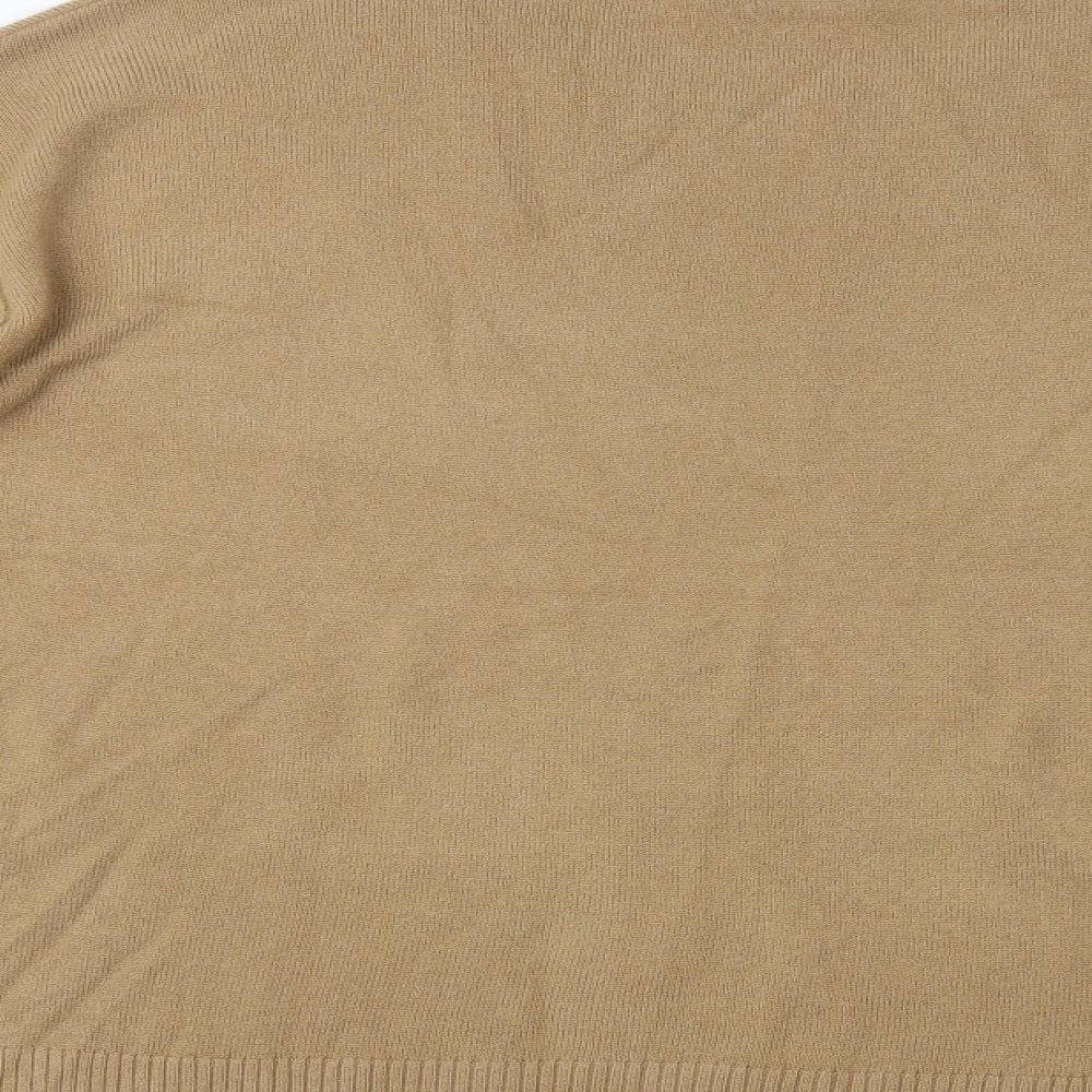 New Look Womens Beige Crew Neck  Acrylic Pullover Jumper Size M