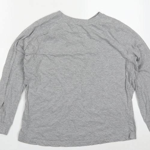 Preworn Womens Grey  Cotton Pullover Sweatshirt Size 16  Pullover - S