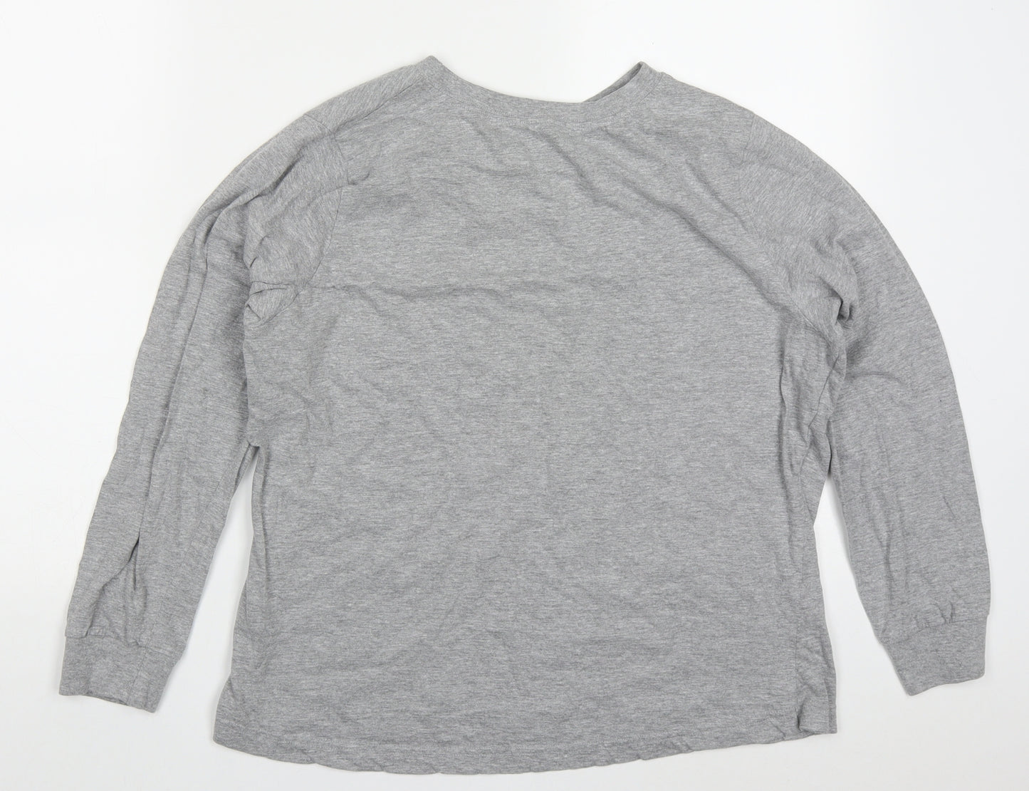 Preworn Womens Grey  Cotton Pullover Sweatshirt Size 16  Pullover - S