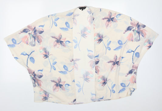 Front view of New Look women’s multicoloured floral jacket, size UK 12