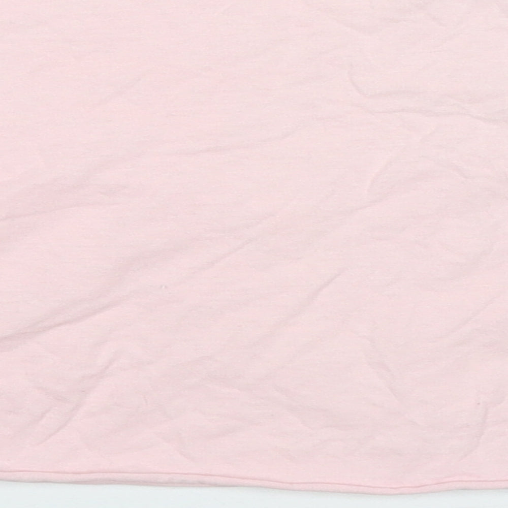 Atmosphere Womens Pink  Cotton Cropped T-Shirt Size 10 Crew Neck - Surf Club