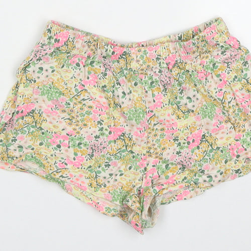 NEXT Girls Multicoloured Floral Cotton Sweat Shorts Size 4-5 Years  Regular