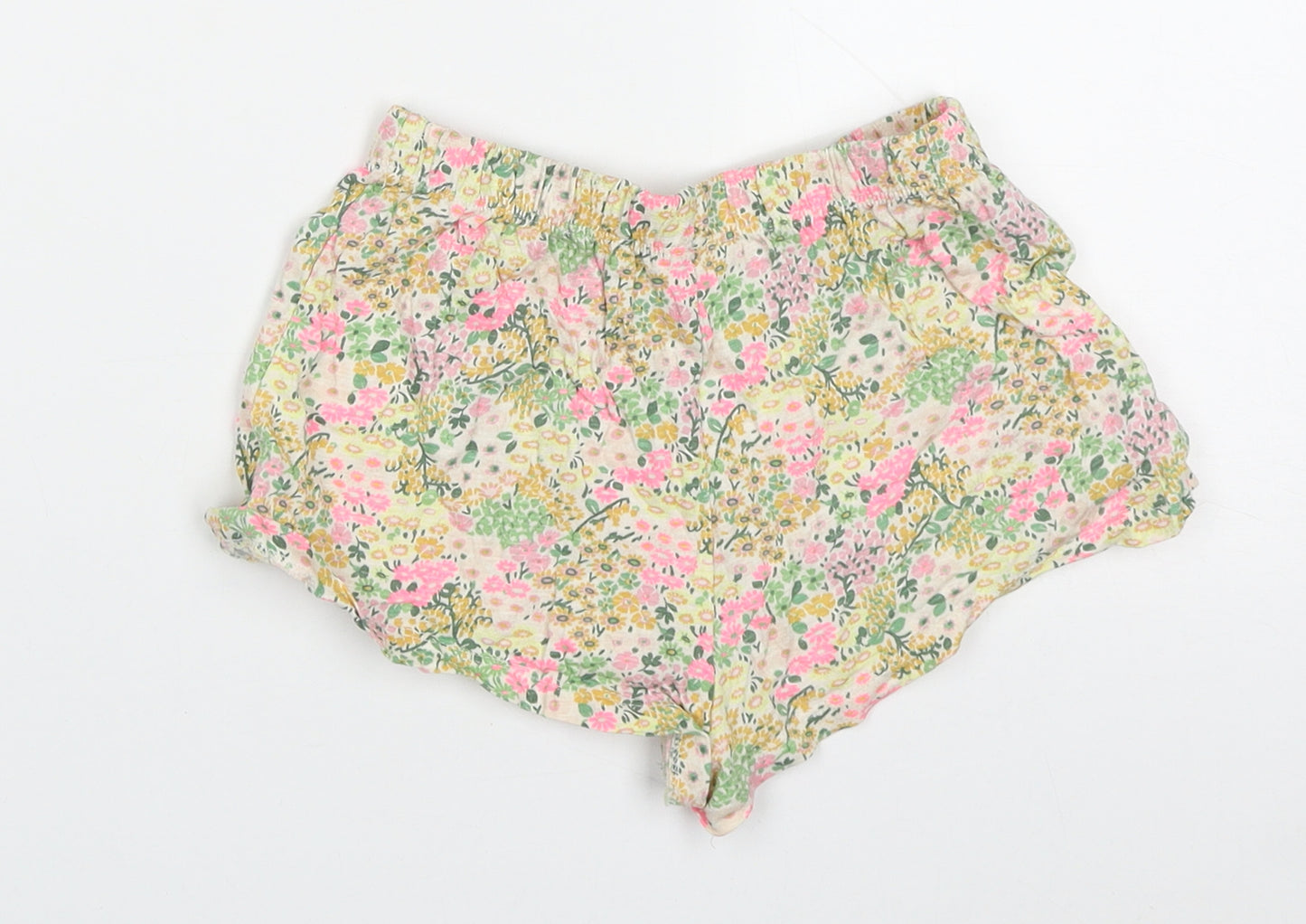NEXT Girls Multicoloured Floral Cotton Sweat Shorts Size 4-5 Years  Regular