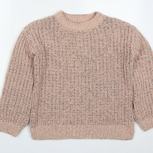 Papaya Womens Pink Round Neck  Polyester Pullover Jumper Size S