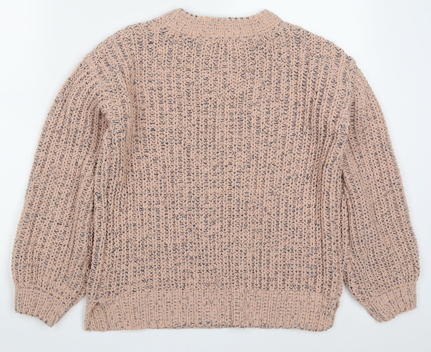 Papaya Womens Pink Round Neck  Polyester Pullover Jumper Size S
