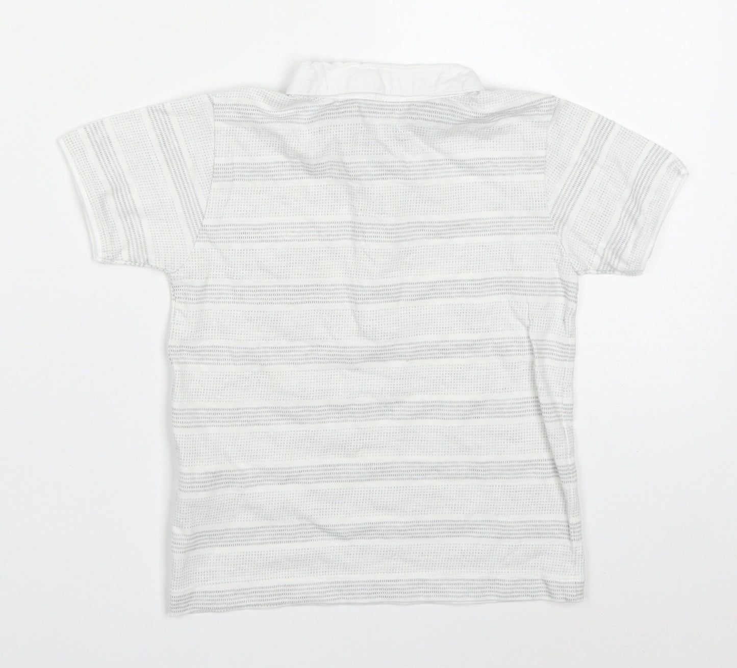 Matalan Boys Green Striped Cotton Basic Polo Size 18-24 Months Collared Pullover