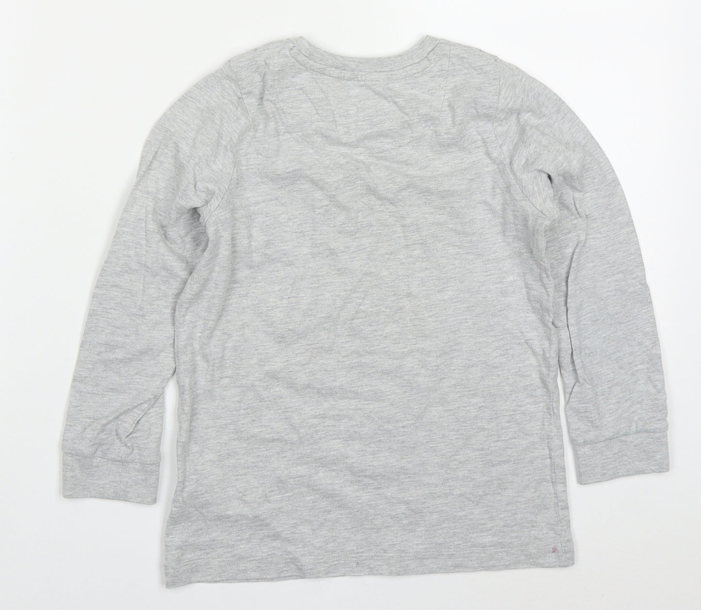 Marks and Spencer Boys Grey Solid Cotton  Pyjama Top Size 6-7 Years  Pullover - Marvel Spiderman