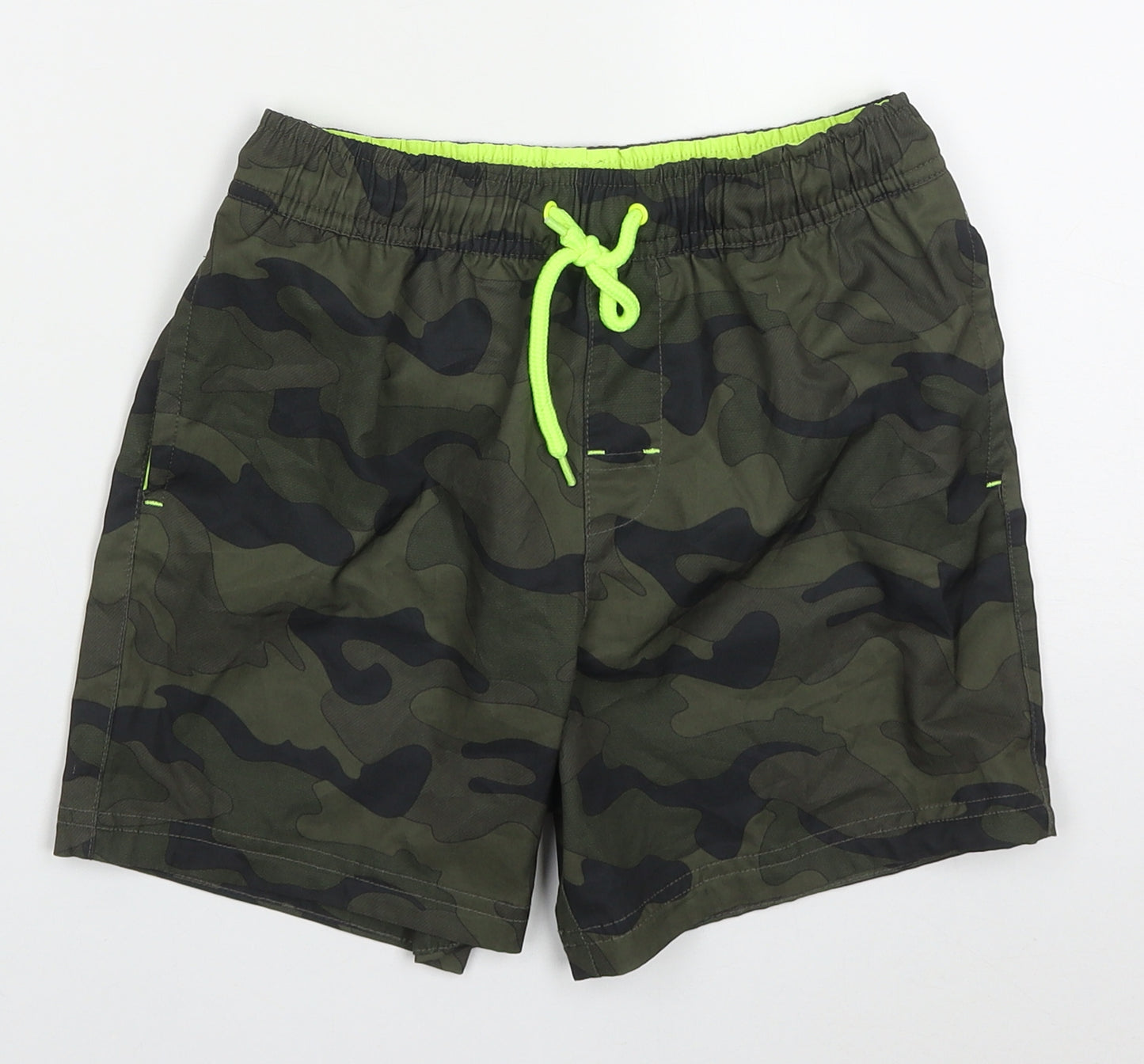 NEXT Boys Green Camouflage Polyester Bermuda Shorts Size 10 Years  Regular Drawstring - Swim Shorts