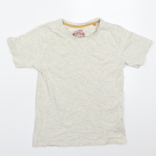 TU Boys Beige  Cotton Basic T-Shirt Size 8 Years Crew Neck Pullover