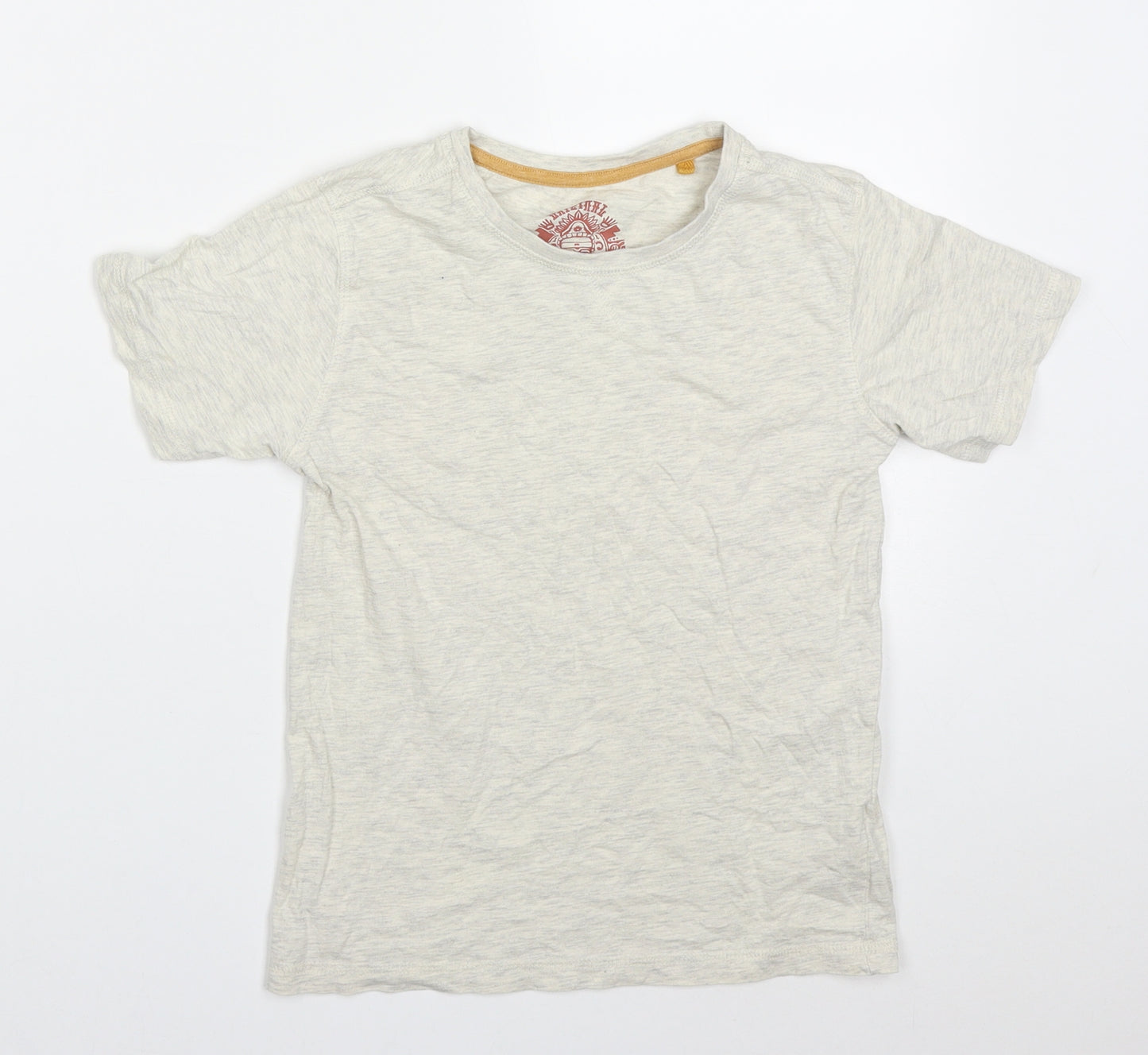 TU Boys Beige  Cotton Basic T-Shirt Size 8 Years Crew Neck Pullover