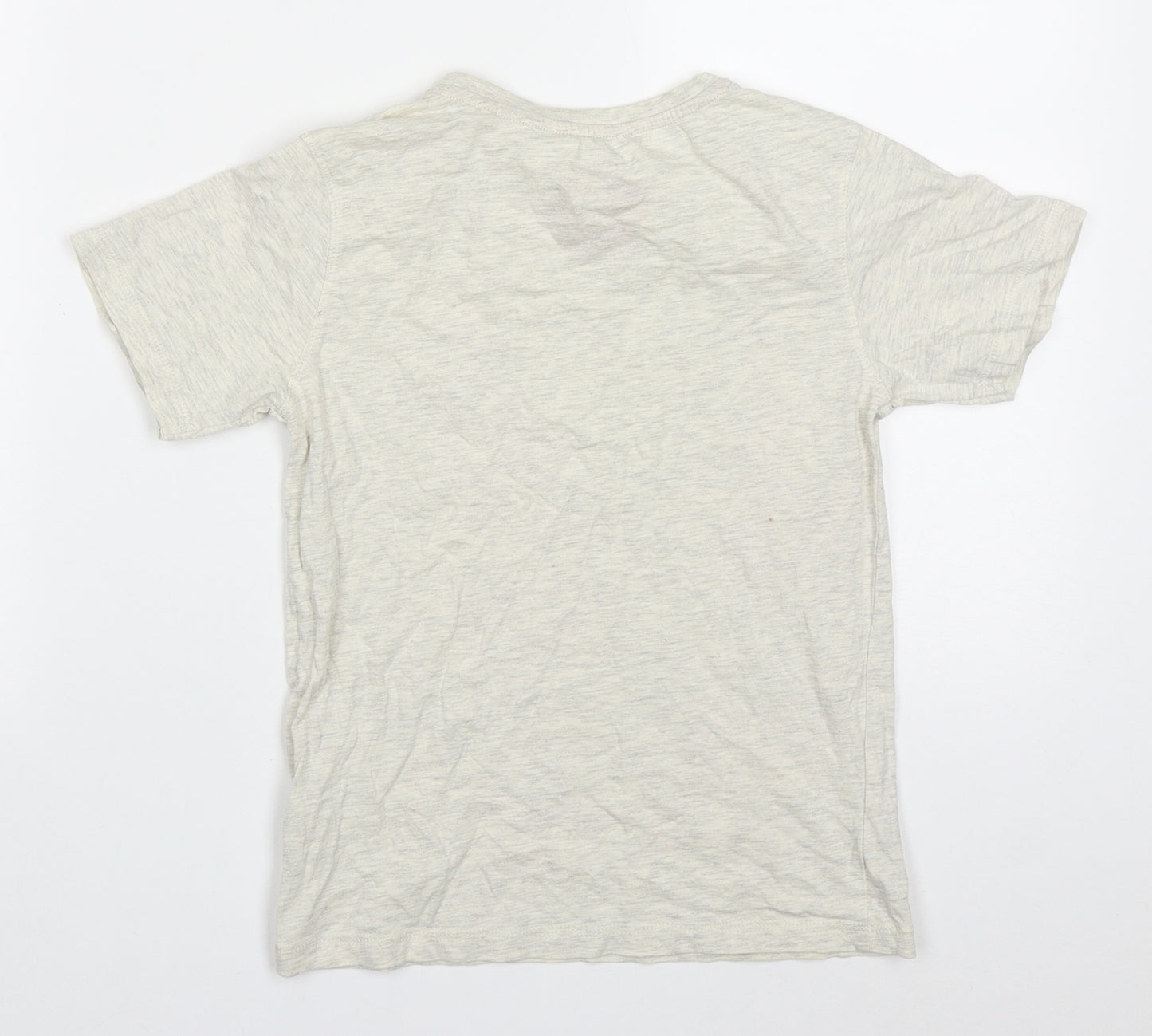 TU Boys Beige  Cotton Basic T-Shirt Size 8 Years Crew Neck Pullover