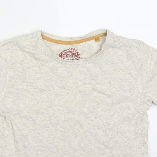 TU Boys Beige  Cotton Basic T-Shirt Size 8 Years Crew Neck Pullover