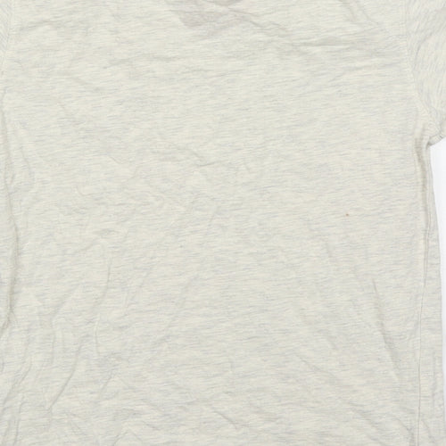 TU Boys Beige  Cotton Basic T-Shirt Size 8 Years Crew Neck Pullover