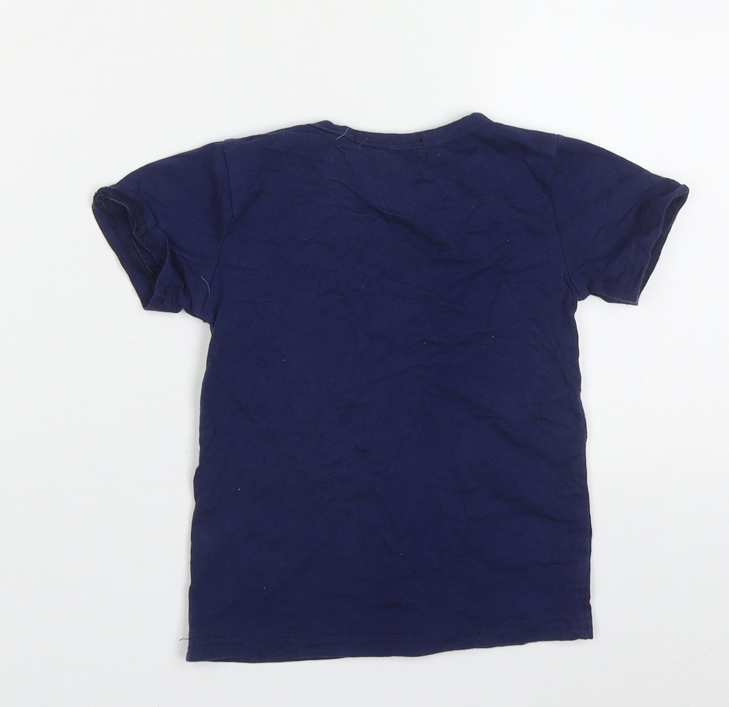 Vogue Fashion Boys Blue  Cotton Basic T-Shirt Size 2 Years Crew Neck Pullover - Monster