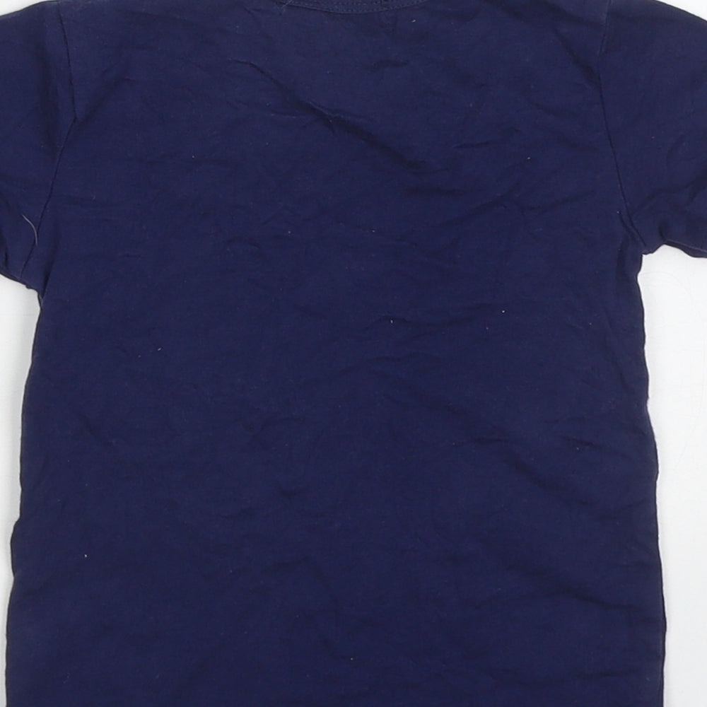 Vogue Fashion Boys Blue  Cotton Basic T-Shirt Size 2 Years Crew Neck Pullover - Monster