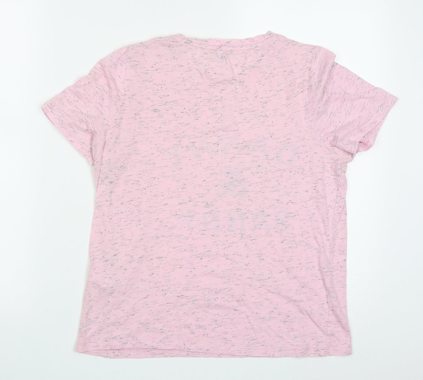River Island Womens Pink  Viscose Basic T-Shirt Size 12 Crew Neck - Danny & Sandy