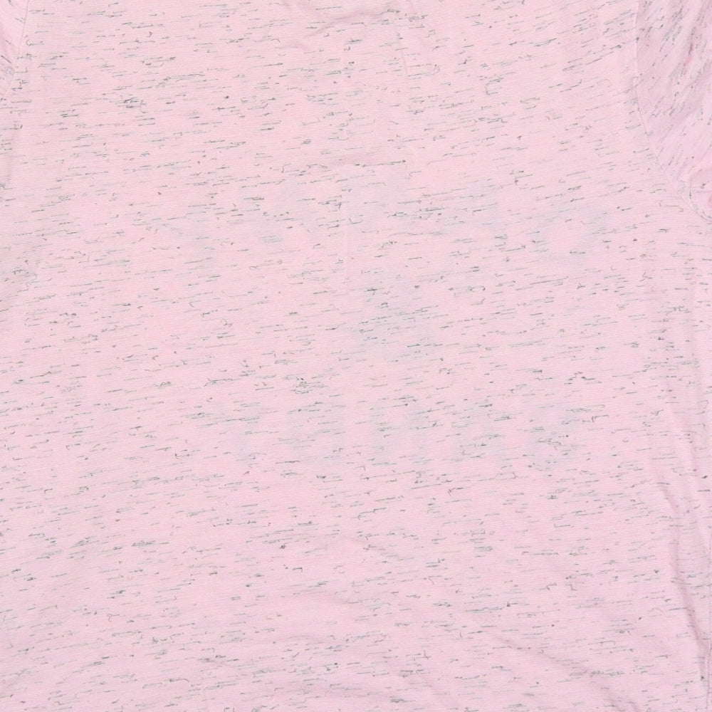 River Island Womens Pink  Viscose Basic T-Shirt Size 12 Crew Neck - Danny & Sandy