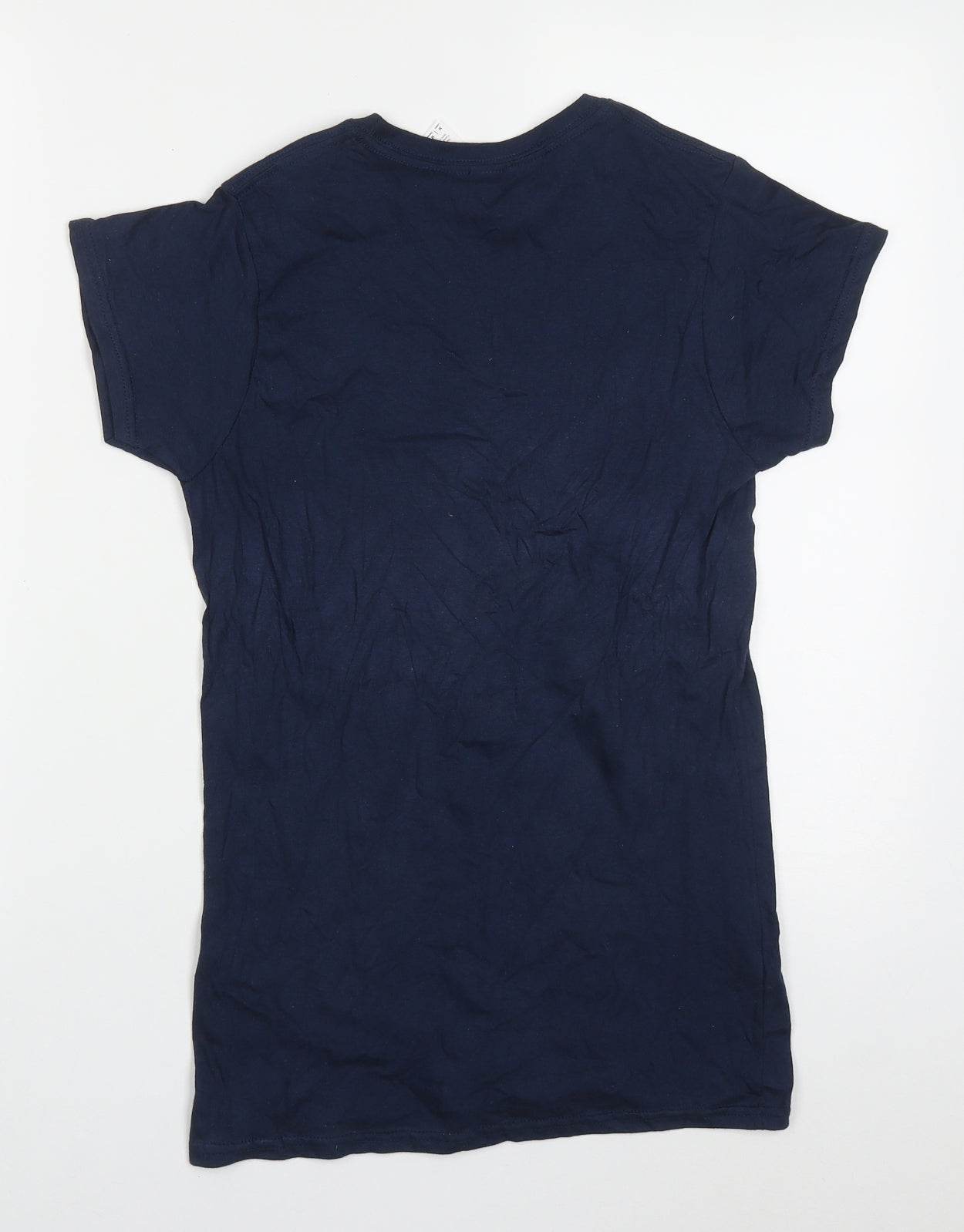 Gildan Womens Blue  Cotton Basic T-Shirt Size M Crew Neck - Christmas is Coming