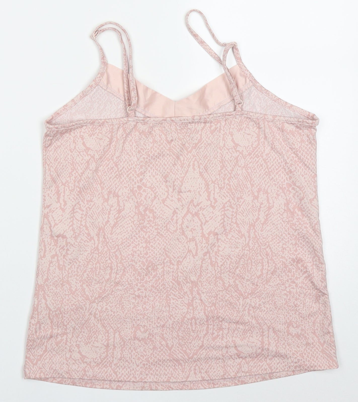 Primark Womens Pink Animal Print Polyester Cami Pyjama Top Size 6