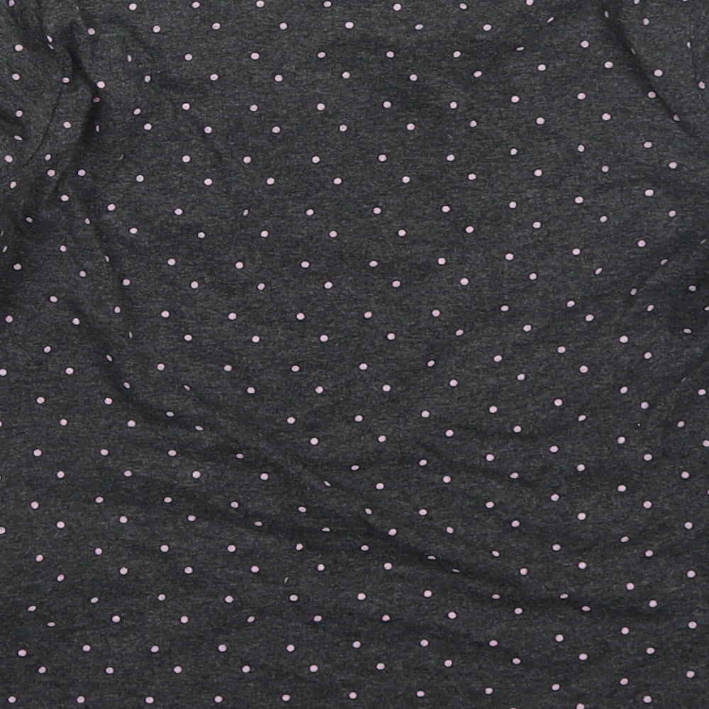 Primark Girls Grey Polka Dot Cotton Basic T-Shirt Size 6-7 Years Round Neck Pullover - Love to Dance