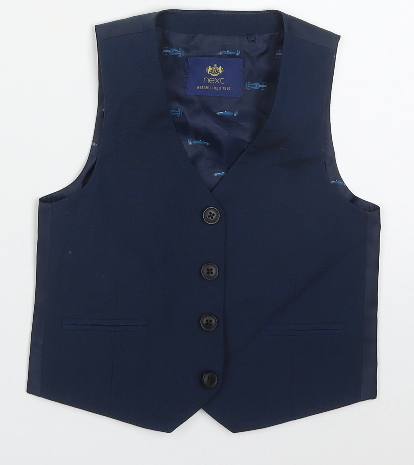 NEXT Boys Blue   Jacket Waistcoat Size 3 Years  Button