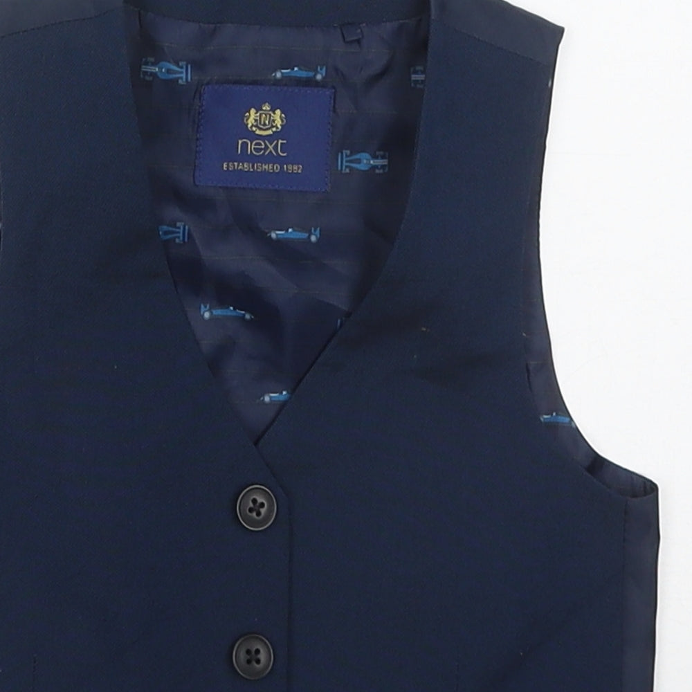 NEXT Boys Blue   Jacket Waistcoat Size 3 Years  Button