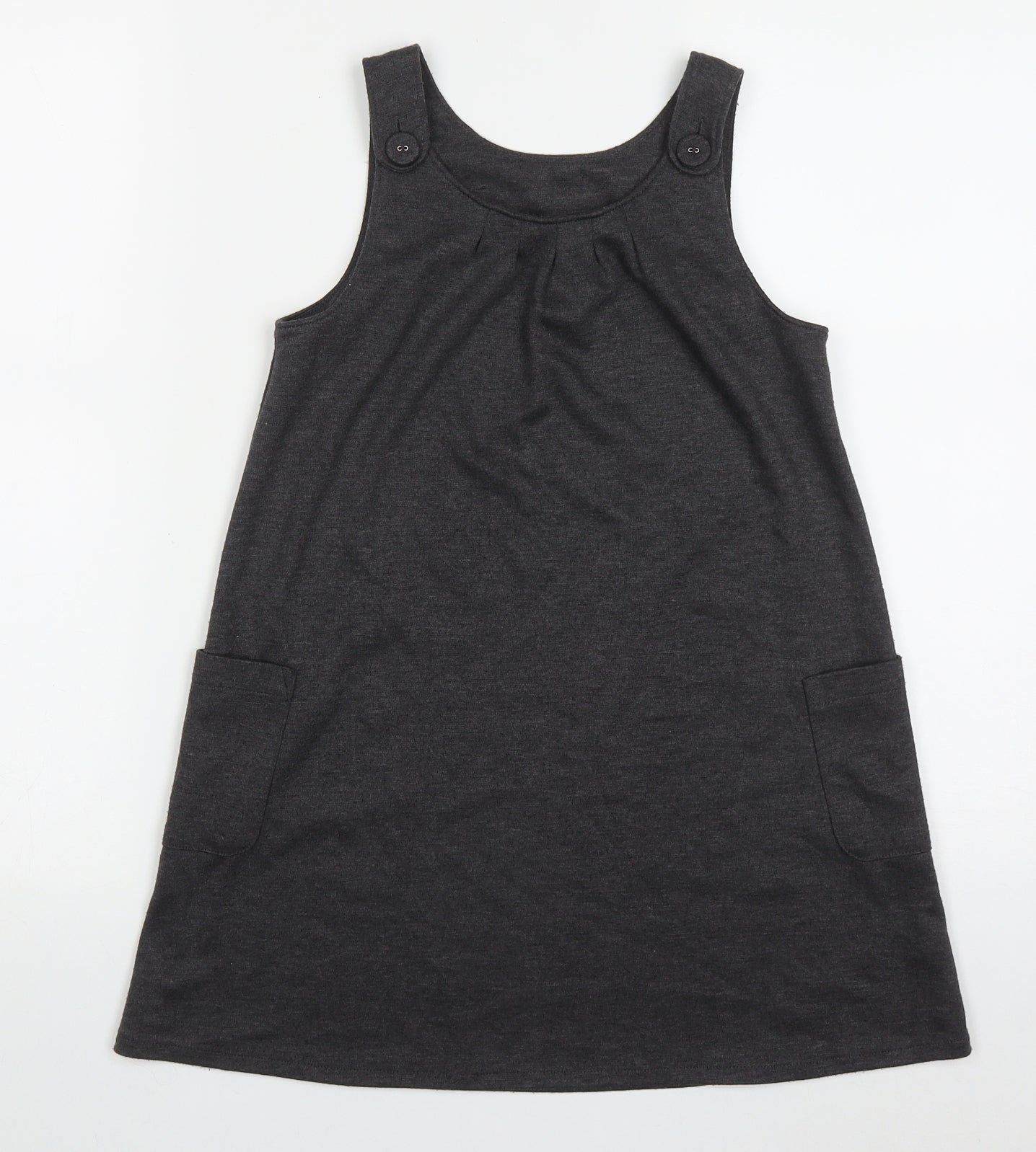 F&F Girls Grey  Polyester A-Line  Size 7-8 Years  Round Neck Pullover