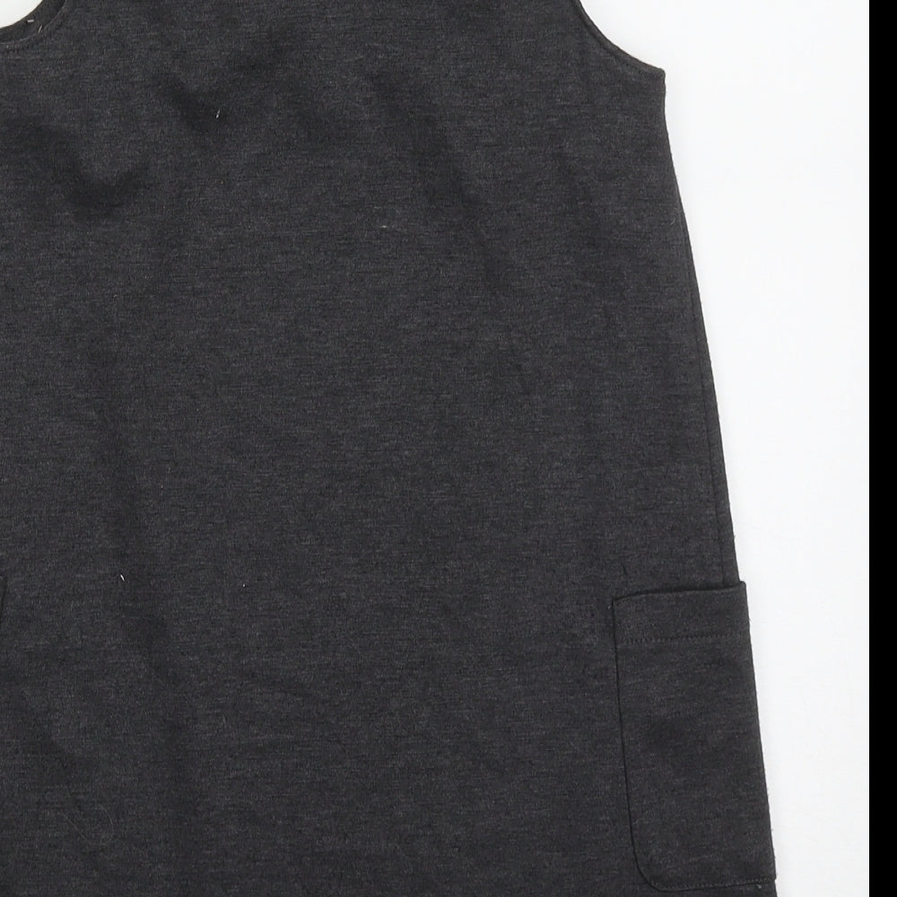 F&F Girls Grey  Polyester A-Line  Size 7-8 Years  Round Neck Pullover