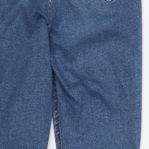 Topshop Womens Blue  Cotton Skinny Jeans Size 28 in L26 in Regular Button