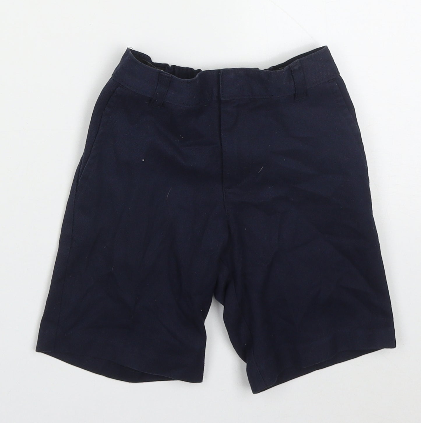 George Boys Blue  Polyester Bermuda Shorts Size 4-5 Years  Regular Hook & Eye