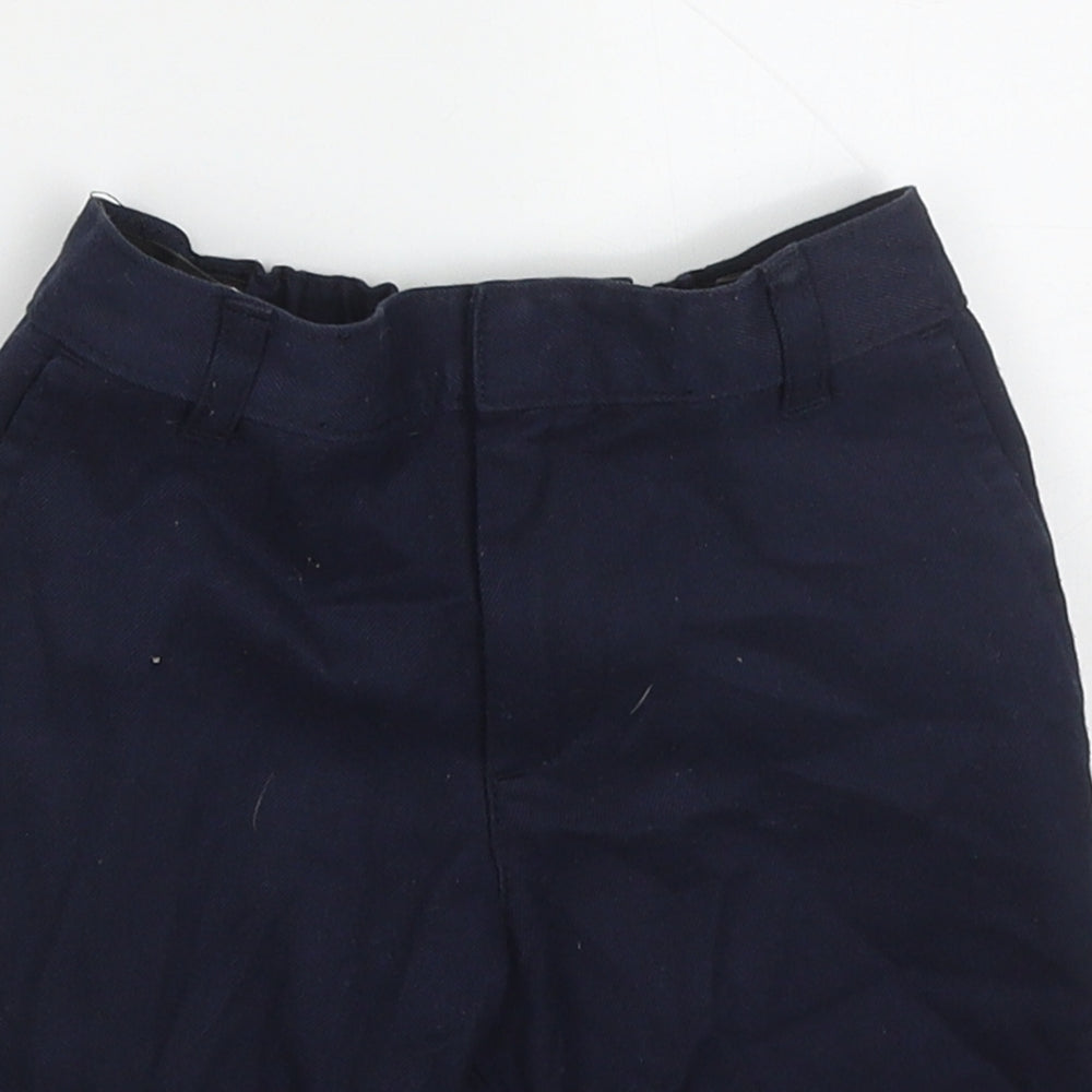 George Boys Blue  Polyester Bermuda Shorts Size 4-5 Years  Regular Hook & Eye