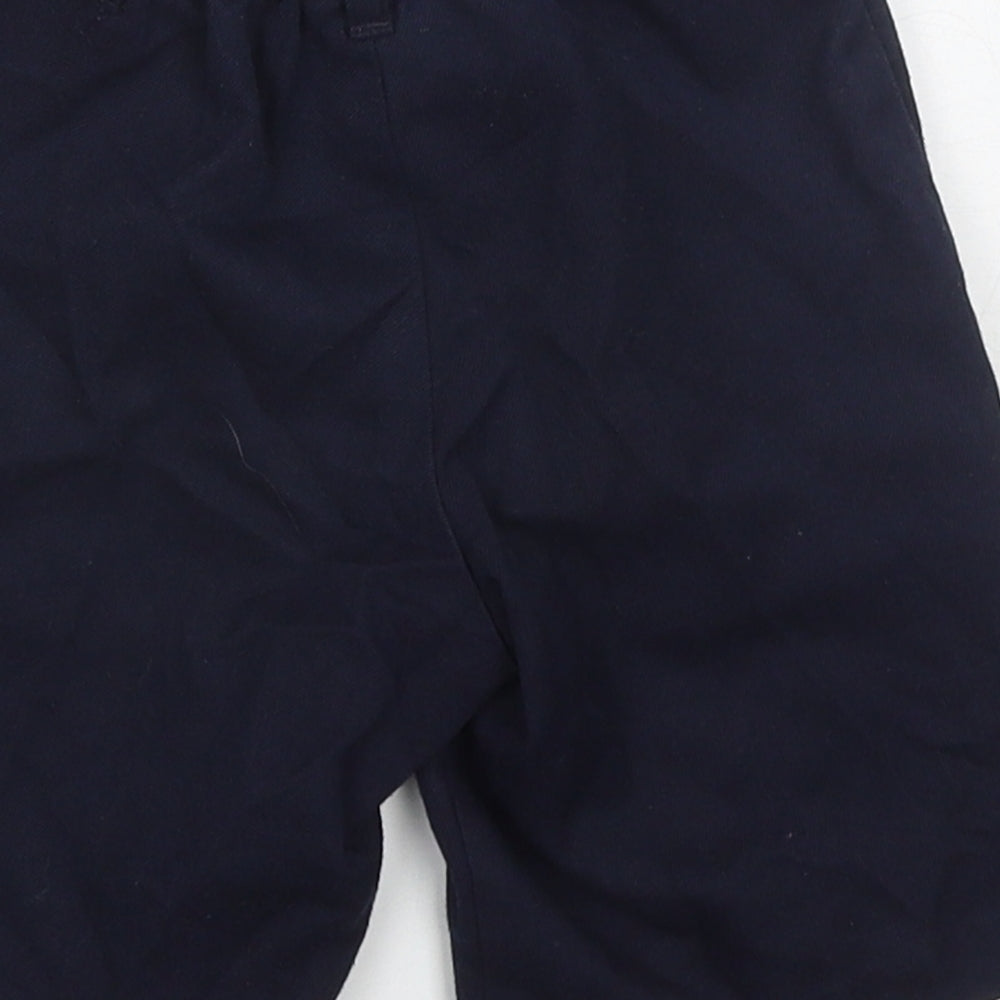 George Boys Blue  Polyester Bermuda Shorts Size 4-5 Years  Regular Hook & Eye