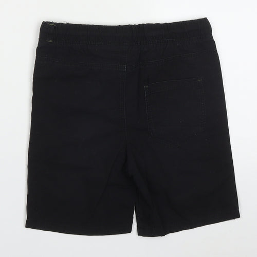 Denim Co Boys Black  Cotton Bermuda Shorts Size 9-10 Years  Regular Drawstring