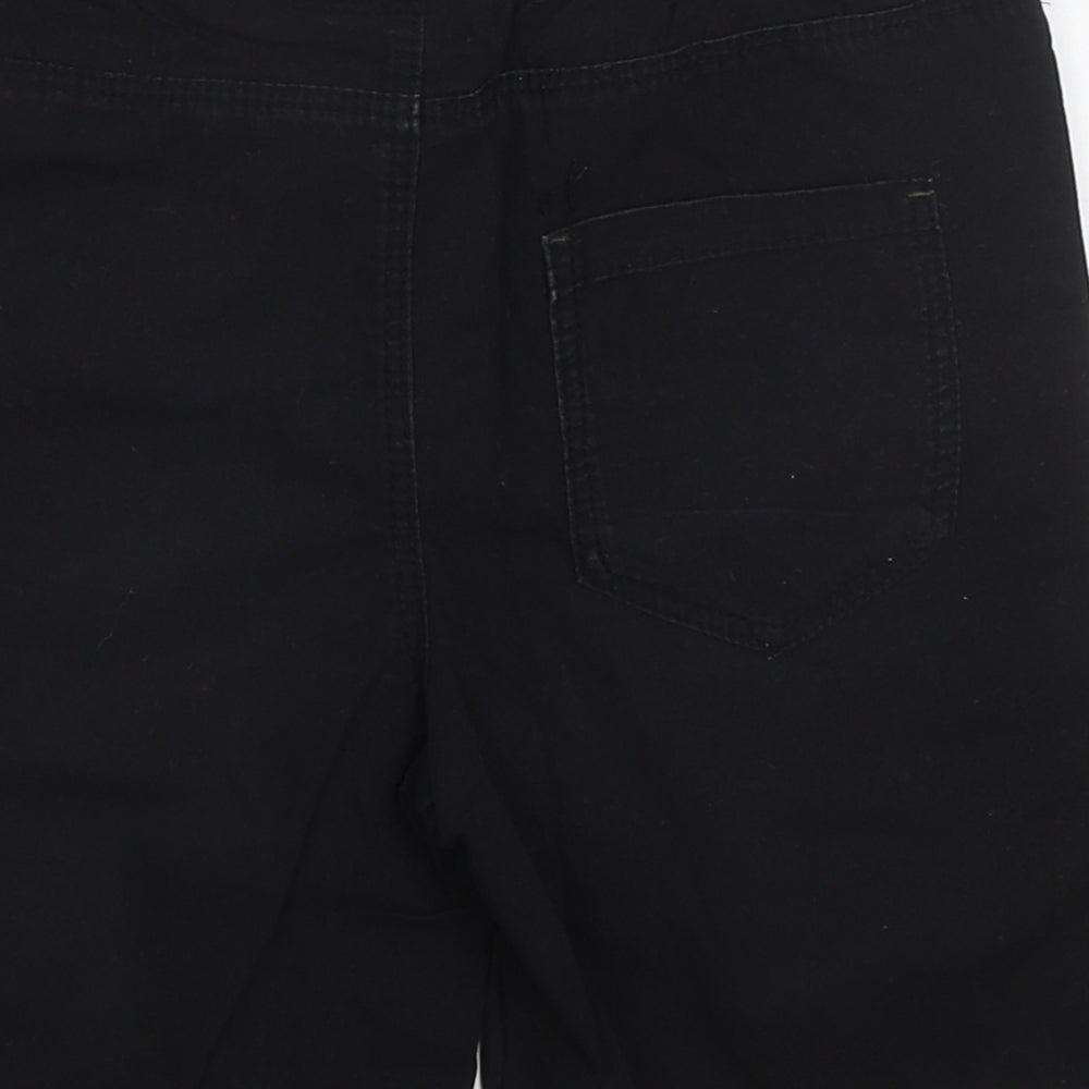 Denim Co Boys Black  Cotton Bermuda Shorts Size 9-10 Years  Regular Drawstring