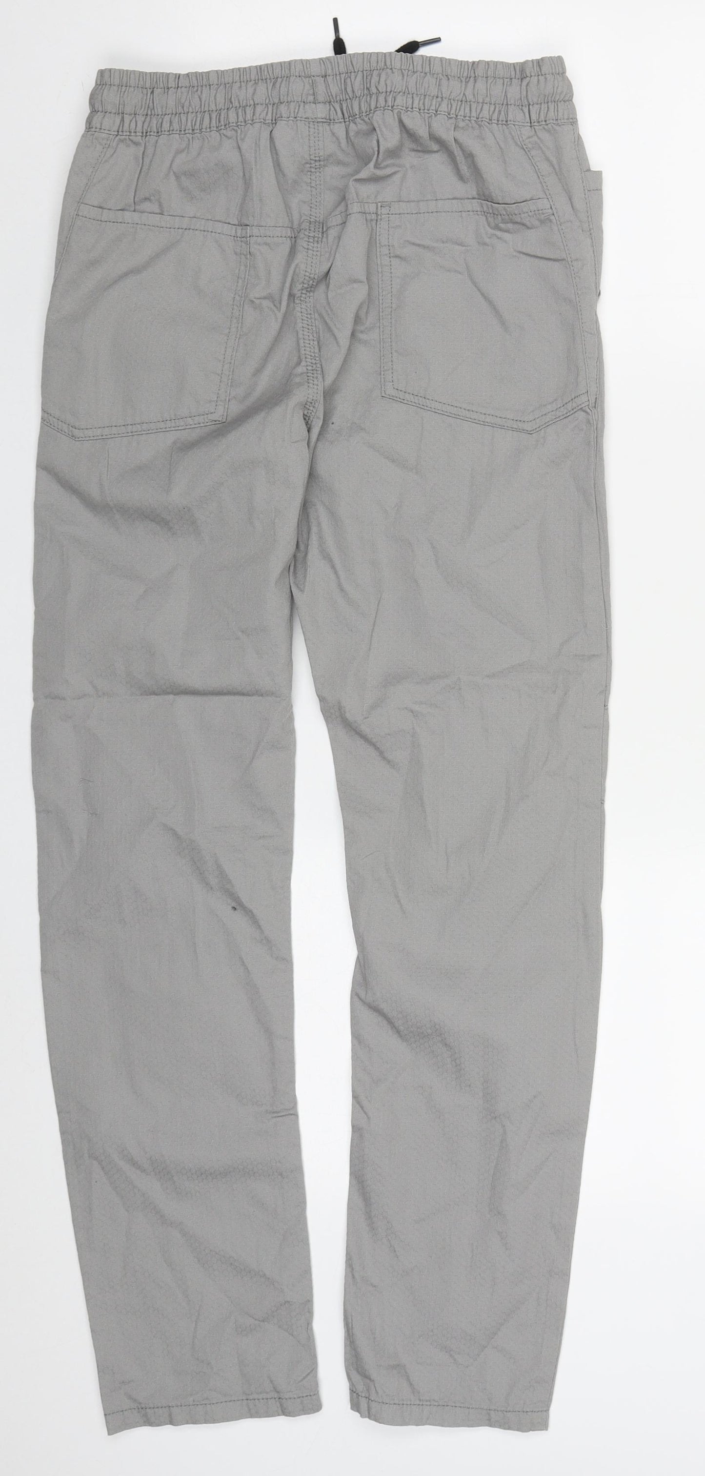 F&F Boys Grey  Cotton Carpenter Trousers Size 12-13 Years  Regular Drawstring