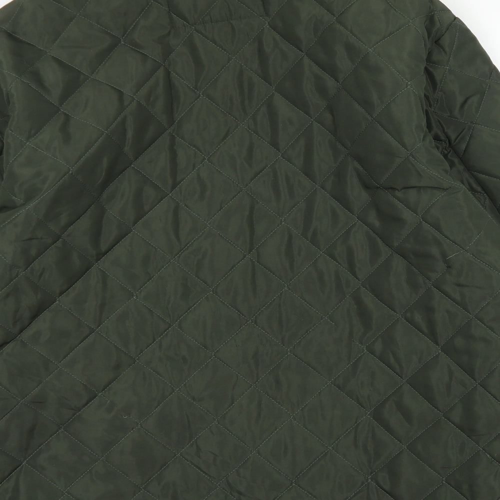 Country Collection Mens Green Argyle/Diamond  Pea Coat Coat Size XL  Zip