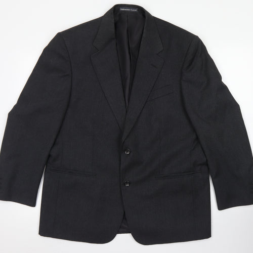 Greenwoods Classic Mens Grey  Wool Jacket Blazer Size 42