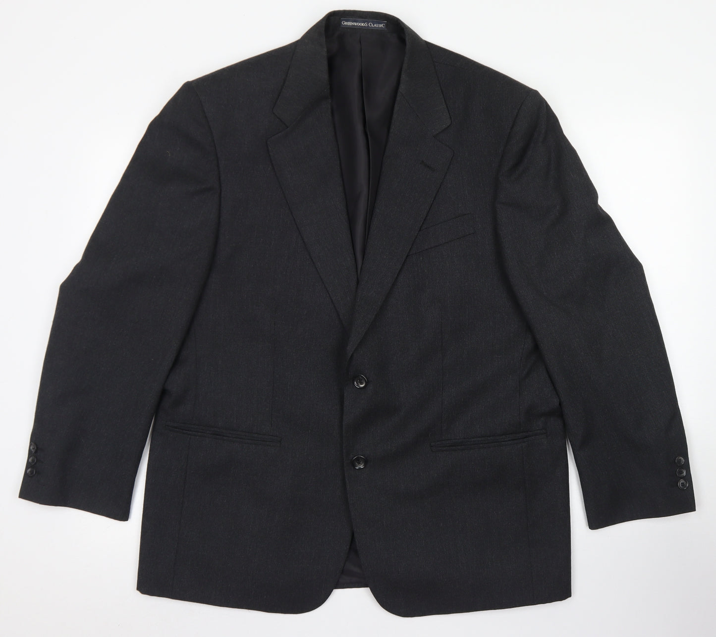 Greenwoods Classic Mens Grey  Wool Jacket Blazer Size 42